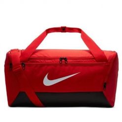 Torba sportowa unisex Nike Brasilia. Czerwone torby sportowe Nike, bez wzorów, z materiału. Za 129.99 zł.