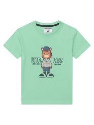 Beverly Hills Polo Club T-Shirt P-SS26B-TS0135 Zielony Regular Fit. Zielone t-shirty i koszulki chłopięce Beverly Hills Polo Club, bez wzorów, z bawełny, bez kołnierzyka, bez ramiączek. Za 129.99 zł.