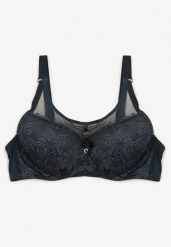 Ciemnozielony Koronkowy Biustonosz Full Cup Ozdobiony Cyrkoniami Helleboria. Zielone biustonosze Renee, bez wzorów, z koronki. Za 39.99 zł.