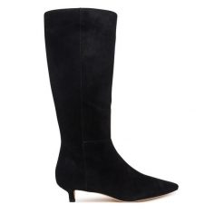 Kozaki LAUREN RALPH LAUREN. Czarne kozaki damskie Lauren Ralph Lauren, bez obcasa, na szpilce, bez zapięcia. Za 1,299.00 zł.