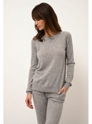 Just Cashmere Kaszmirowy sweter "Helen" w kolorze szarym rozmiar: XXL. Szare swetry klasyczne damskie Just Cashmere, xxl, z kaszmiru, bez kołnierzyka. Za 347.99 zł.