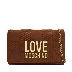 Torebka LOVE MOSCHINO. Brązowe torebki wieczorowe damskie Love Moschino, bez wzorów, bez dodatków. Za 599.99 zł.