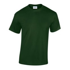 Ciężka Bawełniana Koszulka Unisex Dla Dorosłych. Czerwone bluzki damskie GILDAN, xl, bez wzorów, z bawełny, sportowe, bez kołnierzyka, bez ramiączek. Za 30.99 zł.