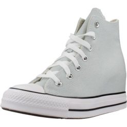 Buty CONVERSE CHUCK TAYLOR ALL STAR WEDGE Niebieski. Niebieskie obuwie sportowe casual damskie Converse, z tkaniny, bez zapięcia. Za 368.99 zł.