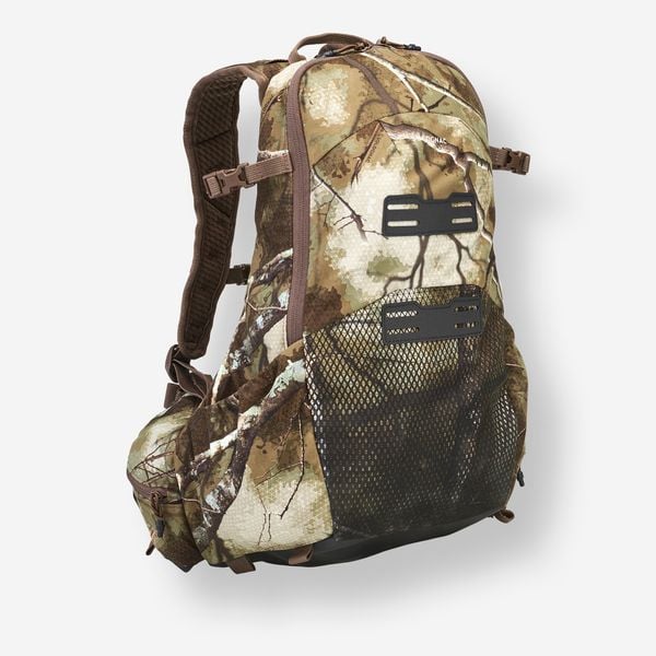 Plecak myśliwski 20 l camo treemetic. Zielone plecaki SOLOGNAC, bez wzorów, z tkaniny. Za 219.99 zł.