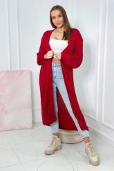 Sweter długi kardigan czerwona. Czerwone kardigany damskie KESI, l, bez wzorów, z dzianiny. Za 190.70 zł.