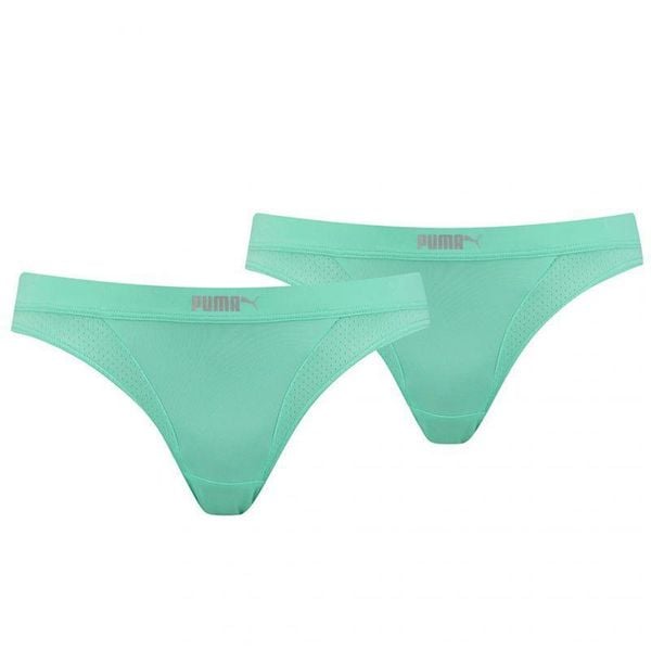 Figi Damskie 907632 Micro Mesh (zestaw 2 Sztuk). Brązowe figi Puma, bez wzorów, z elastanu. Za 29.99 zł.