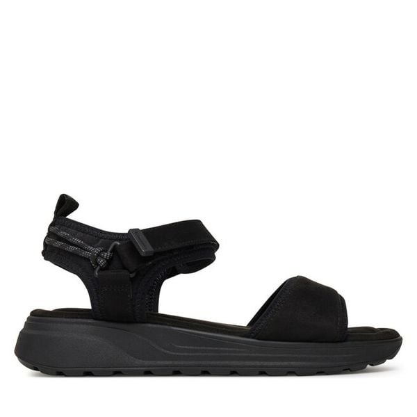 Sandały Tamaris. Czarne sandały damskie Tamaris, bez wzorów, bez obcasa, na koturnie, bez zapięcia. Za 299.99 zł.