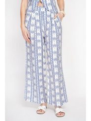 ASSUILI Spodnie w kolorze granatowym rozmiar: 34. Niebieskie spodnie materiałowe damskie Assuili, bez wzorów, z materiału. Za 100.99 zł.