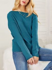 LA Angels Sweter w kolorze niebieskim rozmiar: L. Niebieskie swetry klasyczne damskie LA Angels, l, z bawełny, bez kołnierzyka. Za 127.35 zł.
