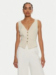 Guess Kamizelka Fatima W4YN53 WFWX2 Écru Regular Fit. Kamizelki damskie Guess, xs, z aplikacjami, z syntetyku, bez kaptura. Za 219.99 zł.