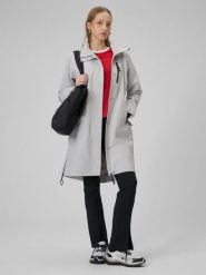 4F Płaszcz membrana 8000 damski - szary XS. Szare płaszcze damskie 4F, xs, bez wzorów, ze skóry, bez kaptura. Za 499.99 zł.