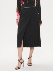 Rinascimento Spódnica midi CFC0118252003 Czarny Regular Fit. Czarne spódnice damskie Rinascimento, l, bez wzorów, z syntetyku, midi. Za 249.99 zł.