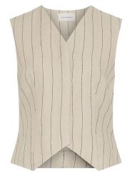 MOSS COPENHAGEN Kamizelka w kolorze beżowym rozmiar: XS. Brązowe kamizelki damskie Moss Copenhagen, xs, bez wzorów, bez kaptura. Za 284.95 zł.