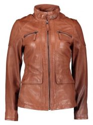 7eleven Skórzana kurtka "Kani" w kolorze karmelowym rozmiar: 44. Brązowe kurtki damskie 7eleven, bez wzorów, ze skóry, bez kaptura. Za 535.99 zł.