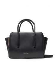 Calvin Klein Torebka Carryall Micro Leather Tote LV04F3057G Czarny. Czarne torebki klasyczne damskie Calvin Klein, ze skóry, bez dodatków. Za 809.99 zł.