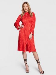 Closet London Sukienka codzienna D8228 Czerwony Regular Fit. Czerwone sukienki damskie Closet London, bez wzorów, z wiskozy, bez ramiączek. Za 309.99 zł.