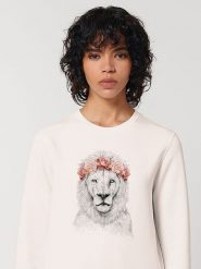 WOOOP Bluza "Festival Lion Spring" w kolorze kremowym rozmiar: S. Brązowe bluzy damskie Wooop, s, bez wzorów, z bawełny, bez kaptura. Za 152.99 zł.