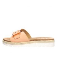Ara Shoes Skórzane klapki w kolorze pomarańczowym rozmiar: 41. Pomarańczowe klapki damskie Ara Shoes, bez wzorów, z otwartym noskiem, bez obcasa, bez zapięcia. Za 153.71 zł.