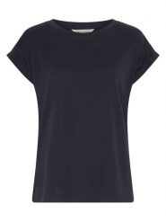 MOSS COPENHAGEN Bluzka "Birdia" w kolorze granatowym rozmiar: M/L. Niebieskie bluzki damskie Moss Copenhagen, l, bez wzorów, bez kołnierzyka, bez ramiączek. Za 131.12 zł.