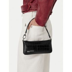 Torebka Karl Lagerfeld Jeans. Czarne torebki klasyczne damskie Karl Lagerfeld Jeans, z jeansu, bez dodatków. Za 403.99 zł.