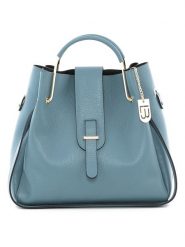 Lucca Baldi Skórzana torebka "Vinci" w kolorze błękitnym - 33 x 28 x 13 cm rozmiar: onesize. Niebieskie torebki klasyczne damskie Lucca Baldi, z materiału, na ramię, bez dodatków. Za 320.63 zł.