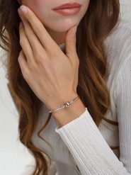 Pandora Pozłacana bransoletka rozmiar: 19. Szare bransoletki damskie Pandora, pozłacane. Za 447.51 zł.