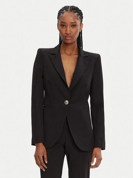 Rinascimento Marynarka CFC0122739003 Czarny Regular Fit. Czarne marynarki i żakiety damskie Rinascimento, m, bez wzorów, z syntetyku. Za 319.99 zł.