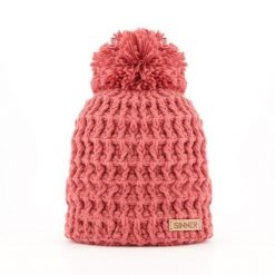 Czapka SINNER Nordic II Beanie, czerwona, unisex. Czerwone czapki damskie SINNER, na zimę, bez wzorów. Za 200.00 zł.