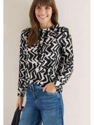 Cecil Sweter w kolorze czarno-kremowym rozmiar: S. Brązowe swetry klasyczne damskie Cecil, s, bez kołnierzyka. Za 126.15 zł.