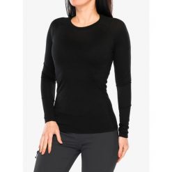 Bluza merino damska Inov-8 Merino Long Sleeve T-Shirt. Czarne bluzy damskie Inov-8, bez wzorów, bez kaptura. Za 398.99 zł.