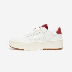 Buty sportowe CJ80 Platform. Białe obuwie sportowe casual damskie Decathlon, z gumy, trekkingowe. Za 249.99 zł.
