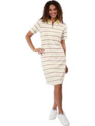 WITT WEIDEN Sukienka w kolorze karmelowo-biało-żółtym rozmiar: 44. Białe sukienki damskie WITT WEIDEN, bez wzorów, bez ramiączek. Za 82.99 zł.