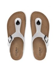 CMP Japonki Mymosa Wmn Flip Flop 3Q91036 Biały. Białe klapki damskie CMP, bez wzorów, ze skóry, bez obcasa, bez zapięcia. Za 138.99 zł.