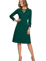 Stylove Sukienka w kolorze zielonym rozmiar: XXL. Zielone sukienki damskie Stylove, bez wzorów, bez ramiączek. Za 206.91 zł.