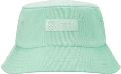 Czapka Bucket Mercedes Mapf1 Fw Retro Cord, miętowo-zielona. Zielone czapki damskie Erima, na lato, bez wzorów, z materiału. Za 182.99 zł.
