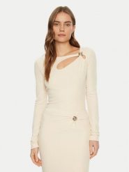 Guess Bluzka W5RP12 KAQL2 Beżowy Regular Fit. Brązowe bluzki damskie Guess, xs, z aplikacjami, z syntetyku, bez kołnierzyka, bez ramiączek. Za 309.99 zł.