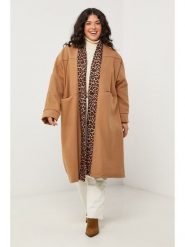 Curvy Lady Płaszcz przejściowy w kolorze jasnobrązowym rozmiar: 40/42. Brązowe płaszcze damskie Curvy Lady, z aplikacjami, bez kaptura. Za 100.99 zł.