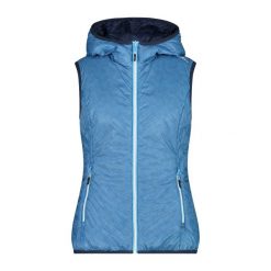 Damska kamizelka z kapturem CMP Reverse. Niebieskie kamizelki damskie CMP, bez wzorów, z kapturem. W wyprzedaży za 311.00 zł.