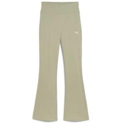 Damskie legginsy Puma Ess z wysokim stanem, rozkloszowane, zielone 2xl. Czarne legginsy damskie Puma, xl, bez wzorów, z bawełny. Za 135.83 zł.