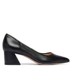 Czółenka HÖGL. Czarne czółenka damskie Högl, bez wzorów, bez obcasa. Za 739.99 zł.