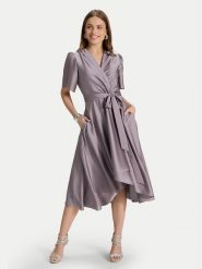 Swing Sukienka koktajlowa 5AJ04000 Fioletowy Regular Fit. Fioletowe sukienki damskie Swing, bez wzorów, z syntetyku, wizytowe, bez ramiączek. Za 669.99 zł.