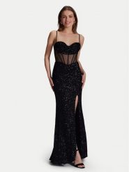 Hey Kyla Sukienka wieczorowa 5AI064HK Czarny Regular Fit. Czarne sukienki damskie Hey Kyla, bez wzorów, z syntetyku, wizytowe, bez ramiączek. Za 589.99 zł.
