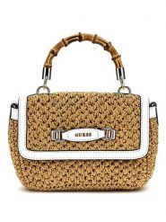 Guess Torebka w kolorze beżowym - 27 x 13 x 6 cm rozmiar: onesize. Brązowe torebki klasyczne damskie Guess, z materiału, przez ramię, bez dodatków. Za 408.49 zł.