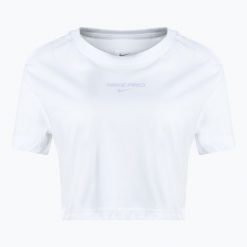 Koszulka treningowa damska Nike Dri-Fit Pro. Białe koszulki sportowe damskie Nike, l, bez wzorów, bez ramiączek, dri-fit (nike). Za 129.99 zł.