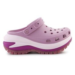 Klapki Crocs Mega Crush Clog 207988-5BX fioletowe. Fioletowe klapki damskie bez wzorów, bez obcasa, bez zapięcia. Za 544.84 zł.