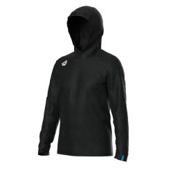 Koszulka z długim rękawem i kapturem Arena Team Panel. Czarne koszulki damskie Arena, bez wzorów, bez kołnierzyka, bez ramiączek. Za 169.99 zł.