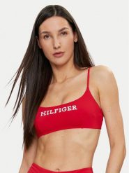 Tommy Hilfiger Góra od bikini UW0UW05302 Czerwony. Czerwone bikini Tommy Hilfiger, bez wzorów, z syntetyku. Za 219.99 zł.