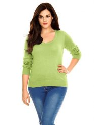 Heine Sweter w kolorze zielonym rozmiar: 46. Zielone swetry klasyczne damskie Heine, z bawełny, bez kołnierzyka. Za 78.99 zł.