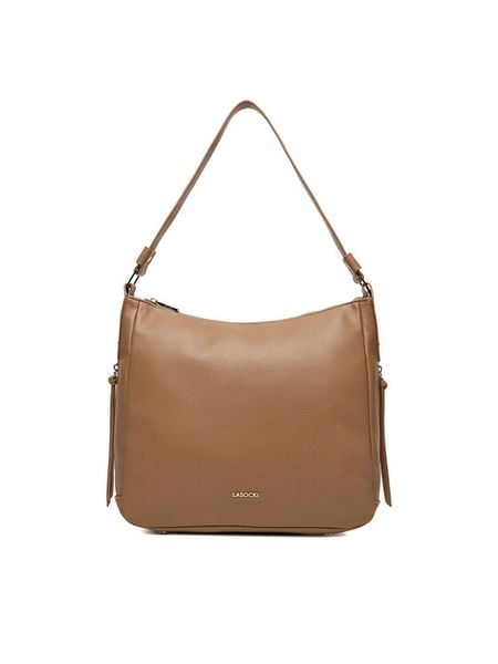 Lasocki Torebka C-LSK-X-006-08 Beżowy. Brązowe torebki klasyczne damskie Lasocki, z materiału, bez dodatków. Za 189.99 zł.